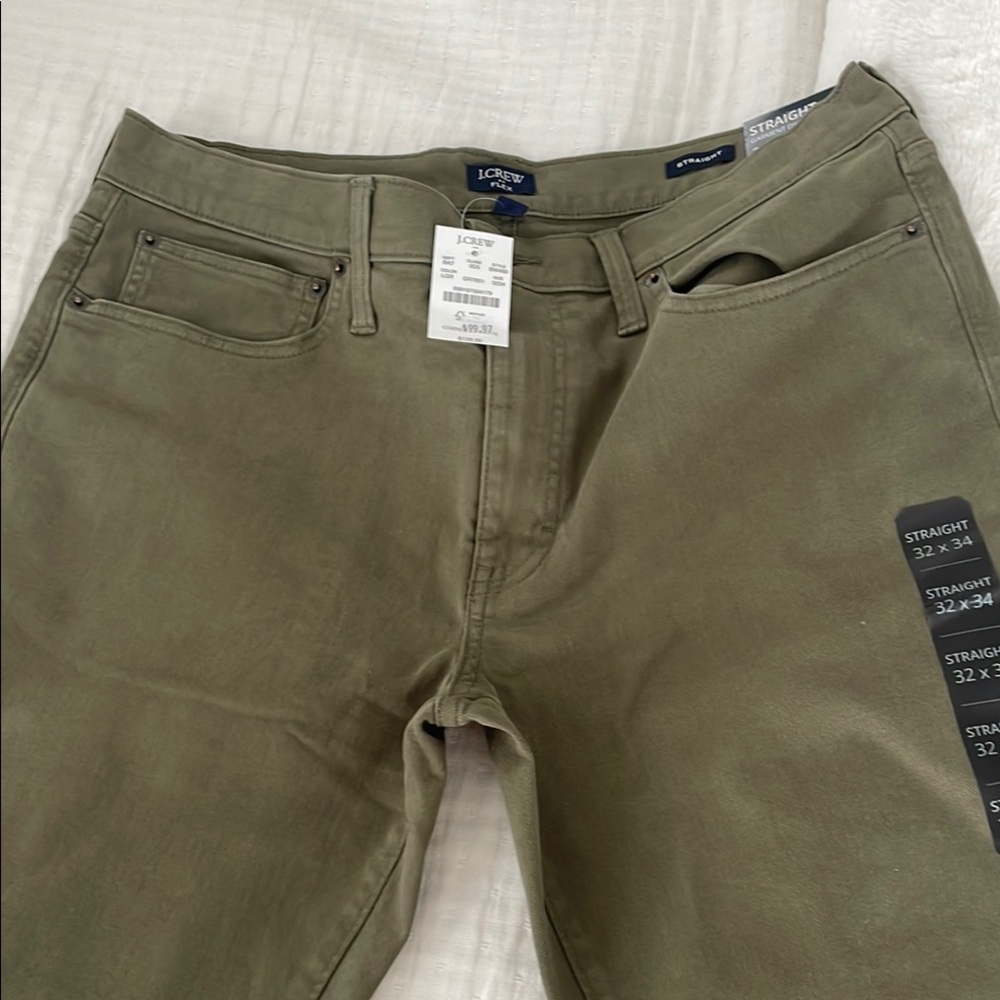 J. Crew Men's Olive Jeans